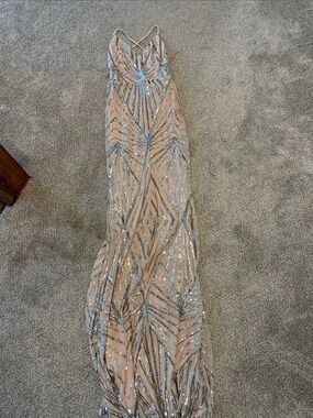 Windsor Blush Sequin Geometric Gown